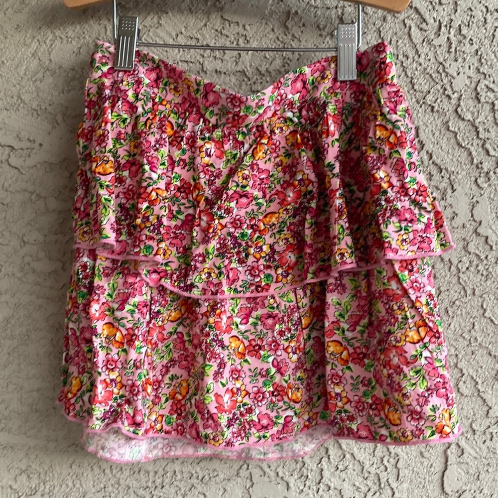 timing women’s pink floral skirt size small